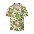 thumbnail image 4 of Salouo Finger Lime Fruits Pattern Cuban Collar Shirts for Men Button-Down Shirt Men's Short Sleeve Shirts Hawaiian Shirts Casual Shirts -3X-Large, 4 of 6