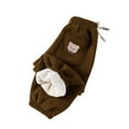 thumbnail image 3 of Swuxness Toddler Casual Fleece Sweatpants, Kids Fall Long Pants, Kids Print Fleece Lined Warm Pocket Pants for Boys and Girls Brown, 6-7 Years, 3 of 3