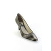 Pre-owned|Michael Michael Kors Womens Pony Hair Houndstooth Print Pumps Black Size 10 M
