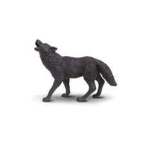 Safari Ltd. Black Wolf Figurine - Lifelike 3.7" Model Figure - Educational Toy for Boys, Girls, and Kids Ages 3 