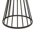 thumbnail image 5 of DecMode 18" x 21" Black Metal Accent Table with Mirrored Glass Top, 1-Piece, 5 of 9