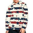 thumbnail image 5 of DISNIMO Kids American Flag Hoodie Girls Star Star Hoodie Boys Striped Hoodie Kids Pullover Hoodie Streetwear Teens Girl Hooded Sweatshirt Boys 14-16 Hoodies Sweatshirts Fourth Of July Hoodie, 5 of 7