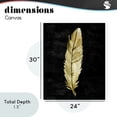 thumbnail image 4 of Stupell Industries Contemporary Curved Feather on Black Canvas Art, 24 x 30, by Kim Allen, 4 of 8