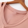 thumbnail image 6 of Women's Loose Fit V Neck Short Sleeve Comfy Regular Tank Tops Summer Casual Soft Lightweight T-Shirt Tee | CSEONE,Pink L, 6 of 7
