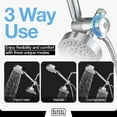 thumbnail image 7 of BLACK+DECKER Stainless Steel Dual Shower Heads with 5-Spray Setting Shower Head System, Chrome, 7 of 7