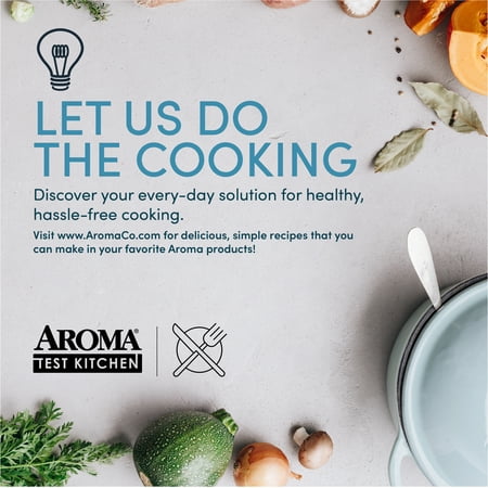 Aroma 8-Cup (Cooked) Rice & Grain Cooker, Steamer, New Bonded Granited Coating