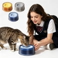 thumbnail image 2 of Pet Water Bowl, No Spill Floating Splash Proof, Dark Gray, 1 Pack For Dogs Cats, 2 of 7