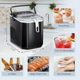 thumbnail image 5 of Antarctic Star Countertop Ice Maker,26lbs/24Hrs,9 Bullet Ice Cubes Every 6 Minutes,S/L,Self-Cleaning countertop ice Makers with Basket and Scoop,Perfect for Home, Kitchen, RV, Camping (Black), 5 of 14