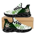 thumbnail image 1 of Zapatillas deportivas de malla con estampado de hojas verdes para mujer, ligeras y con plataforma para exteriores., 1 of 6