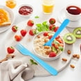 thumbnail image 4 of 18Pcs Kids Forks and Spoons Set Food Grade PP Toddler Utensils Colorful Kids Silverware Set, 4 of 9