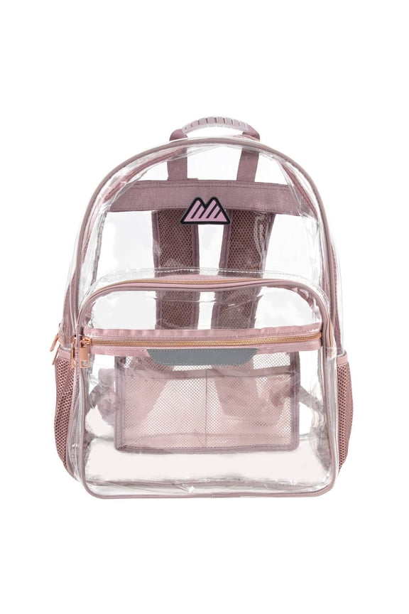 CLEAR BACKPACK - CLEAR/ROSE