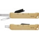 thumbnail image 1 of KOKUYO 2-Way Portable Scissors, HAKO-AKE Compact Pocket Size Travel Scissors, Carbon Stainless Steel Blade All Purpose Craft Scissor Box Cutter for Office, Travel and Home. Sand Beige, 1 of 5