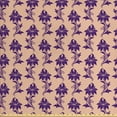 thumbnail image 1 of Purple Upholstery Fabric by the Yard, Victorian Influences on Purple Flower Arrangement Ancestral Blooming Nature Motifs, Decorative Fabric for DIY and Home Accents, Beige Plum by Ambesonne, 1 of 4