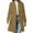 Khaki, variant on Wutalume Women's Fashion Long-Line Slim-Fit Coat Solid-Colour Long-Sleeved Outerwear, Elegant Wool Blend, Perfect for Fall and Winter, Office and Casual Occasions,Army Green L