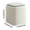 thumbnail image 4 of Kitchen Trash Can, Step-On Garbage Can with Lid, Tall Kitchen & Bathroom Trash Can, Small Office Waste Bin, White - Xuniizn, 4 of 7