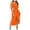 Orange, variant on Fesfesfes Spring Dress for Women One Shoulder Tube Top Dress Casual Front Split Evening Dress Pleated Cocktail Party Dress