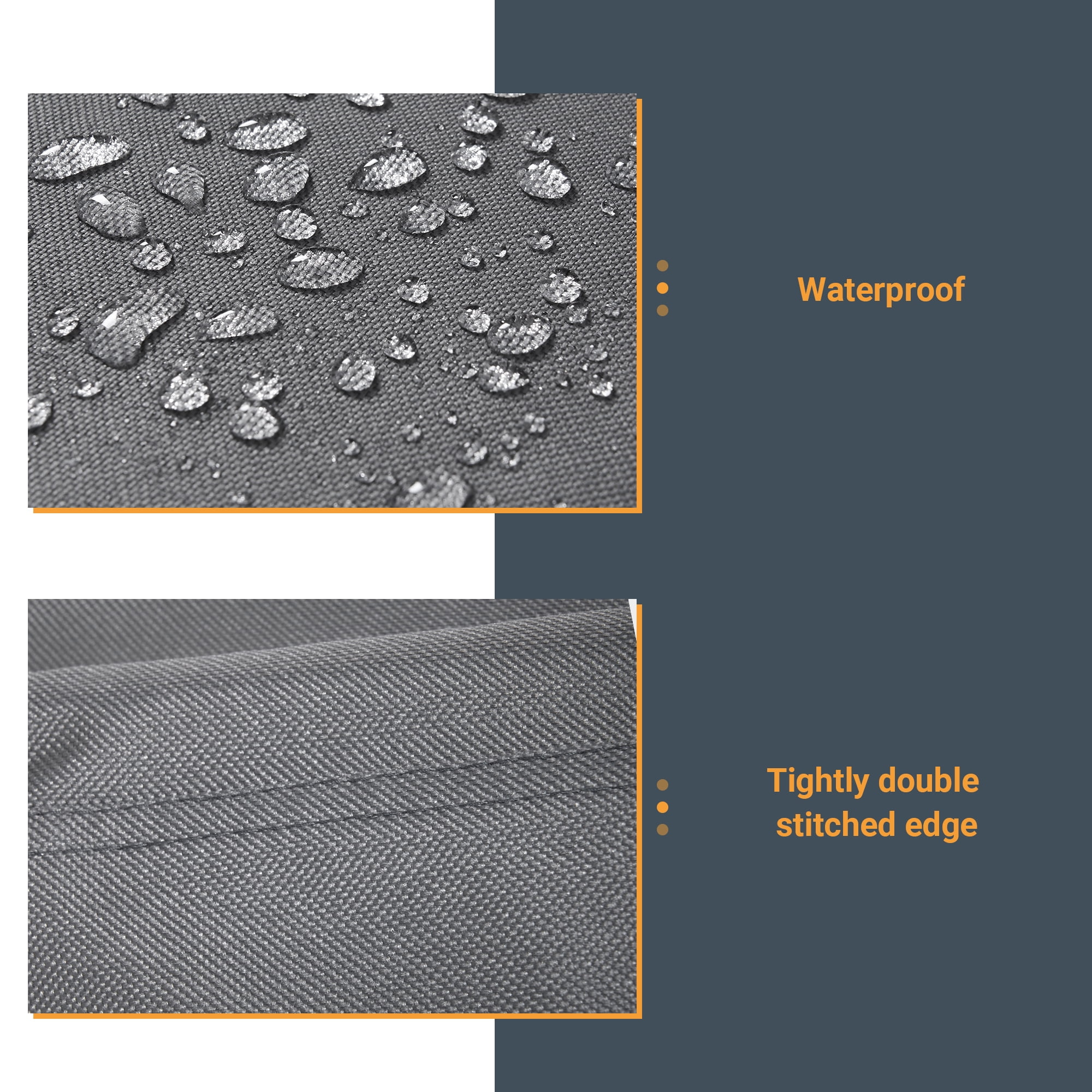 ACEGOSES Patio Market Table Umbrella Covers Zippered Waterproof Outdoor Parasol Deck Umbrella Cover, Fit for 7.5–11 Feet,Gray