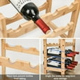 thumbnail image 6 of Wine Rack Free Standing Floor, 6-Tier Display Wine Storage Shelves with Table Top, 24-Bottle Bamboo Wine Rack Shelf for Kitchen Bar Dining Room Living Room, Natural, 6 of 14
