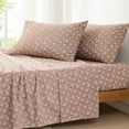 thumbnail image 2 of Lush Decor Zara Floral Block Cotton Sheet Set 4 Piece Set Queen Terracotta - Floral Sheets - Queen Bed Sheets - Vintage Coquette Decor, 2 of 7