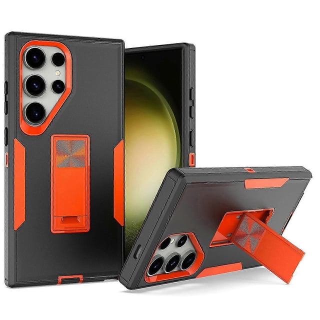 Galaxy S24 Ultra 5G Case with Stand, 3-in-1 Rugged Full Body Protection Cover with S24 Ultra