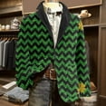 thumbnail image 2 of Levmjia Men's Suit Jacket Corduroy Blazer St. Patrick's Day Green Shamrocks Print Single - Breasted Pocket Stretch S - 4XL Formal Casual Party Outfit, 2 of 8