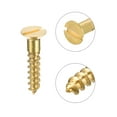 thumbnail image 4 of Uxcell M5 x 25mm Wood Screws Slotted Flat Head Brass Self-Tapping Screw 20 Pack, 4 of 5