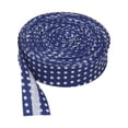 thumbnail image 1 of Yuarrent Cinta al bies de algodón para proyectos de bricolaje versátiles y de moda Cinta de ribete de serie punteada y rayada Tela de costura y artesanía Punto azul marino, 1 of 6
