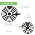 thumbnail image 3 of MP31YA Electric Stove Burner Element Replacement MP15YA(6") MP21YA(8") & Range Burner Drip Pans W10196405(8”) W10196406(6”) for Whirlpool Kenmore Maytag Amana, 3 of 9