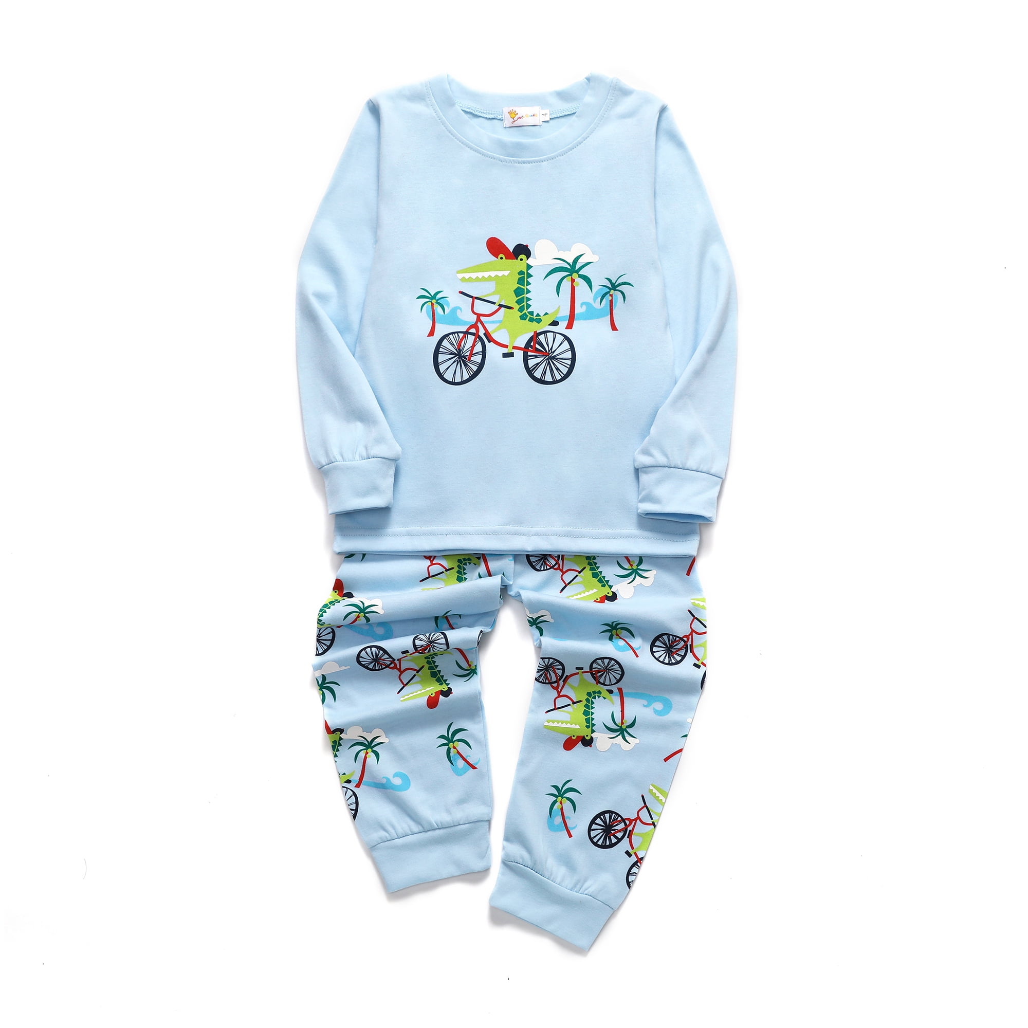 DDSOL Toddler Boys Pajamas 2 Piece Pajama Sleepwear Sets Fall Winter Long Sleeve Pjs Jammies 