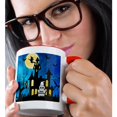 thumbnail image 2 of Happy Halloween Haunted House With Harvest Moon, 15oz Two-Tone Red Mug, 2 of 7