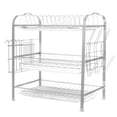 thumbnail image 3 of Novashion Dish Drying Rack, Novashion 3-Tier Stainless Steel Dish Rack with Utensil Holder, Cutting Board Holder and Dish Drainer for Kitchen Counter 20.86” L X 9.05” W X 18.50” H, 3 of 9