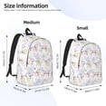thumbnail image 3 of Honeii Hand Drawn Rabbit Print Canvas College Laptop Backpack, Durable Rucksack Travel Notebook Bag School Backpack Book Bag for Men Women-Small, 3 of 7