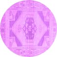 thumbnail image 1 of Ahgly Company Indoor Round Abstract Purple Contemporary Area Rugs, 5' Round, 1 of 4