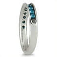 thumbnail image 2 of SZUL Women's 1/2 Carat TW Blue Diamond Channel Band in 14K White Gold, 2 of 3