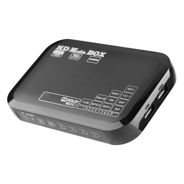 Lecteur Multimédia Full HD Mini Box 1080P Support USB RMVB AVI MKV, Petite Taille Belle Apparence, Forte Compatibilité