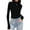 Black, variant on Ayfxijin Fall Tops for Women,Women's Casual Solid Color Long Sleeve Crew-neck