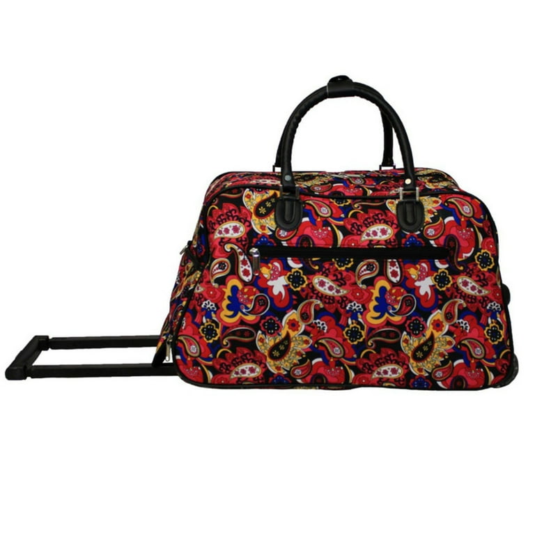 World Traveler 21-Inch Carry-On Rolling Duffel Bag - Cherry