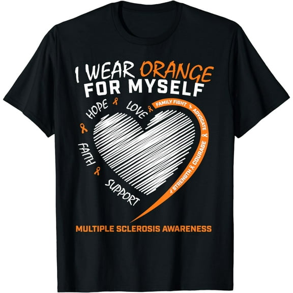 Orange Multiple Sclerosis Apparel Women Men MS Awareness T-Shirt mens t shirt，black，women，funny，misfits，men，journey，t-shirt