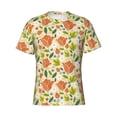 thumbnail image 4 of Vsdgher Rose Daisy Print Men's Dry Fit Mesh Athletic Shirts Moisture Wicking Tennis T-Shirt Tops, 4 of 9