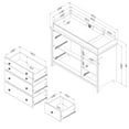 thumbnail image 4 of South Shore Little Smileys Changing table with Removable Rim, Drawers, and Open Storage, in Gray Oak, 4 of 8