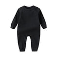 thumbnail image 2 of Auroural 9-12 Month Boy Clothes Children's Solid Color Long Sleeved Jumpsuit Baby Summer Breathable and Comfortable Bag Fart, 2 of 6