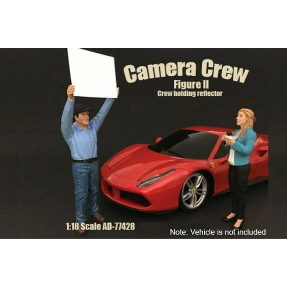 Camera Crew II "Crew Holding Reflector" - American Diorama 77428 - 1/18 Scale Diecast Model Toy Car
