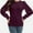 wine red, variant on Women's Fall Puff Long Sleeve Tunic Tops Pleated Crew Neck Shirts Blouses Casual Loose T-Shirts