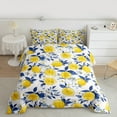 thumbnail image 2 of Manfei Lemon Print Bedding Comforter Set,Lemon Botanical Twin Comforter Sets,Yellow Blue White Bedding Set For Girls,Super Cozy Room Decor Reversible,2 Pieces, 2 of 8