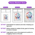 thumbnail image 5 of Watercolor Drip Maltese Pop Art Colorful Portrait Artwork Cozy Fleece Blanket Maltese Dog Lover Gifts Idea Warm Soft Throw Blanket - 01009, 5 of 5