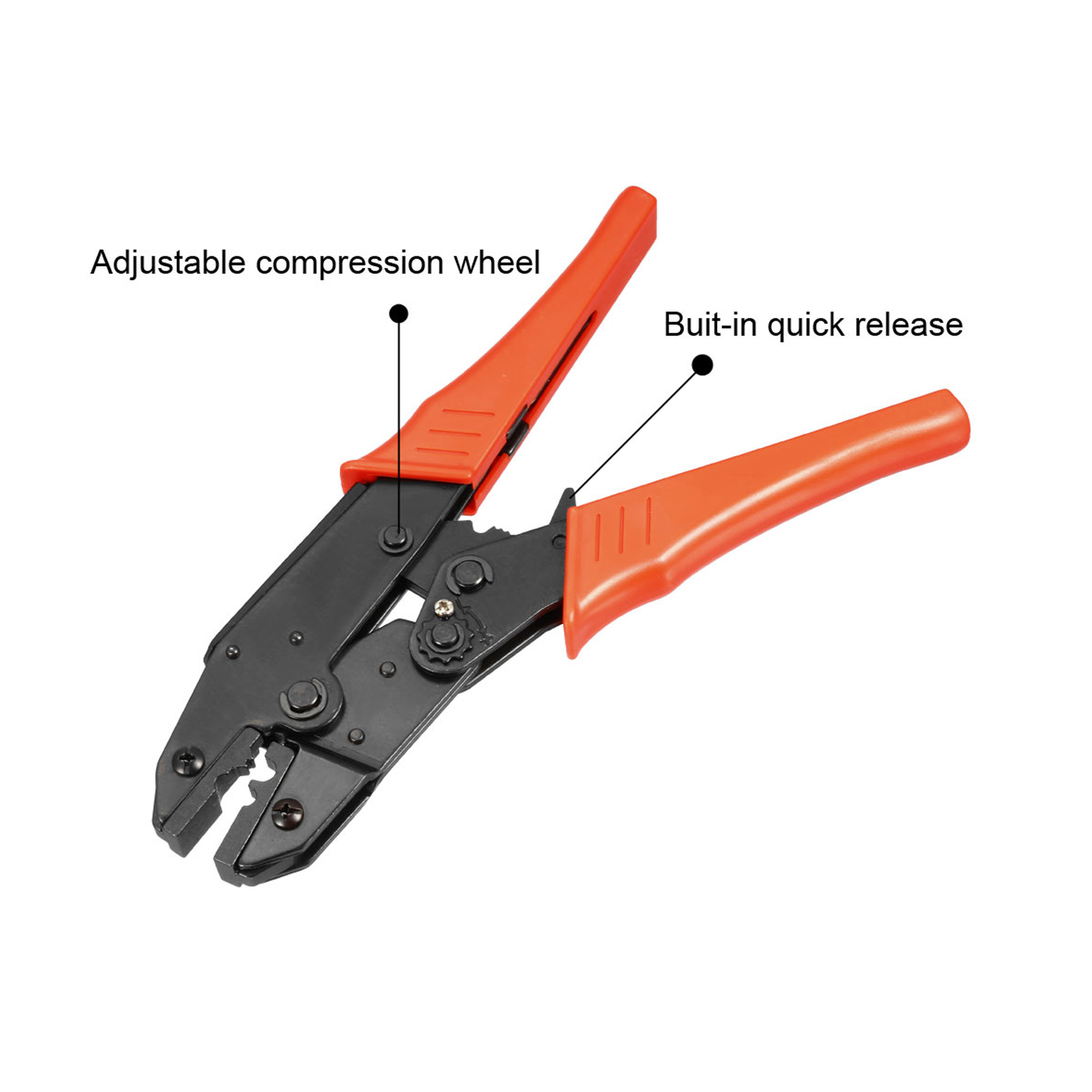 Flag Terminal Crimper Ratchet Crimping Pliers AWG 12 for 4-6mm² Flag Terminal