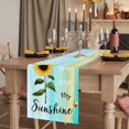 thumbnail image 2 of Table Runners 90 Inches Long Dress Scarves, Farm Sunflowers Farmhouse Coffee/Dining/Kitchen Table Runner for Living Room, Idyllic Country Botanical Bee Turquoise 13x90 Inch, 2 of 9
