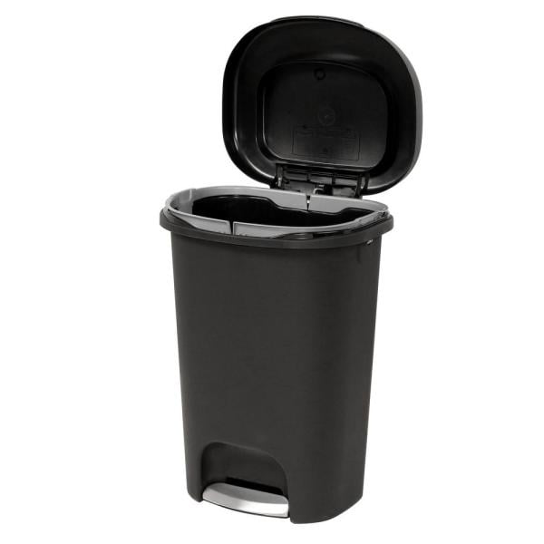  Rubbermaid Open Waste Basket, 32-Court/8-Gallon, Black, Garbage  Container Bin for Kids/Adults, Fits under Desk for  Kitchen/Home/Office/Bathroom/Dorm : Home & Kitchen