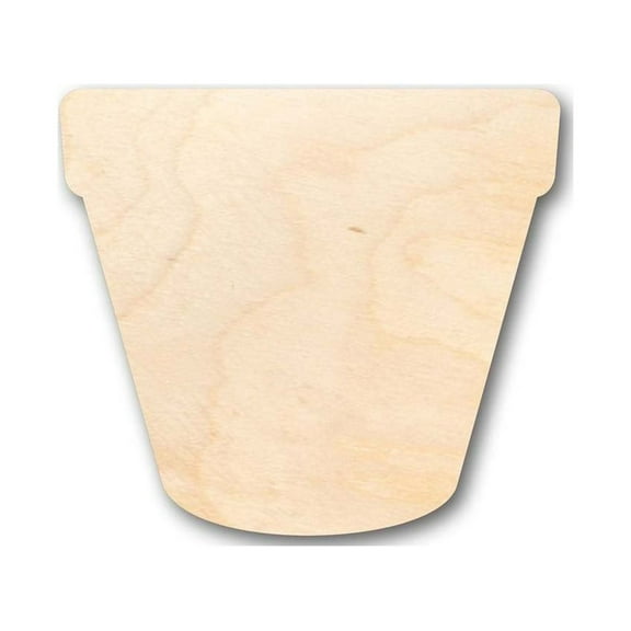 Unfinished Wood Flower Pot Shape - Flower - Craft - up to 46" DIY 20" / 1/8"