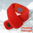 thumbnail image 1 of YOPTOP purcolt Neck Heating Pad  Heated Neck Wrap Heater Heated Scarf Unisex Long Rechargeable Heating Scarf Dual Control Intelligent Heating Neck Support Vibration Massage Scarf,Red,One Size, 1 of 4
